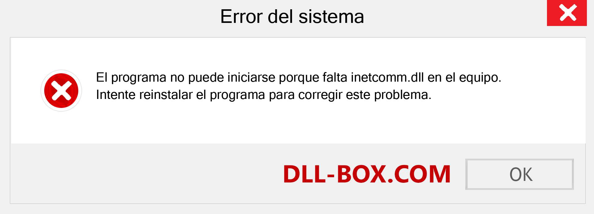 ¿Falta el archivo inetcomm.dll ?. Descargar para Windows 7, 8, 10 - Corregir inetcomm dll Missing Error en Windows, fotos, imágenes